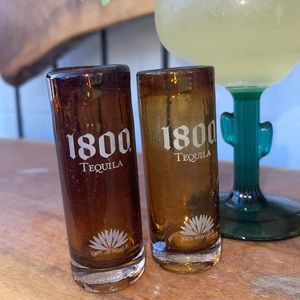 1800 tequilla gold speckled shot glasses (all 22)